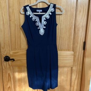 Blue and White Embellished Sheath Dress - Lilly Pulitzer Look Alike